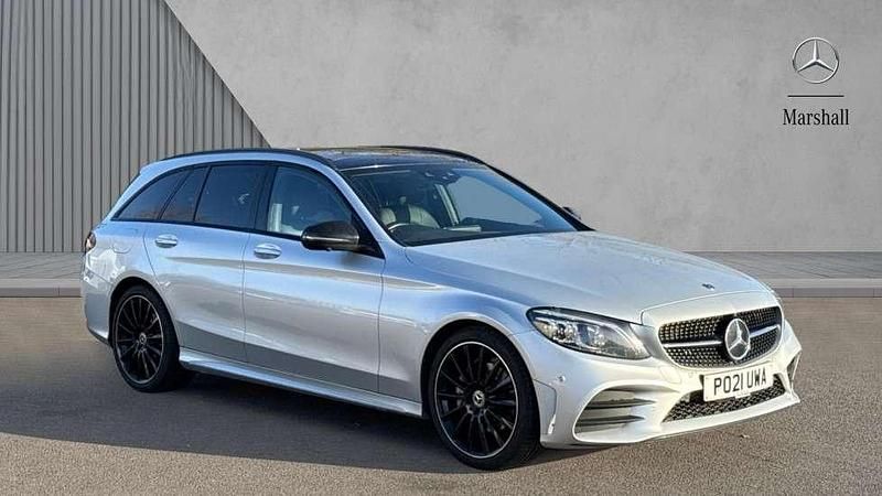 Silver Used 2021 Mercedes C200 AMG line Estate | £22,195 (Expensive) - Image 1/4