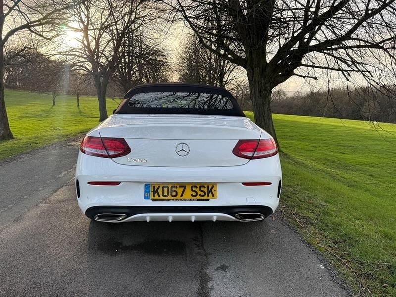 Used Mercedes C200 AMG line 2018 White Cabriolet