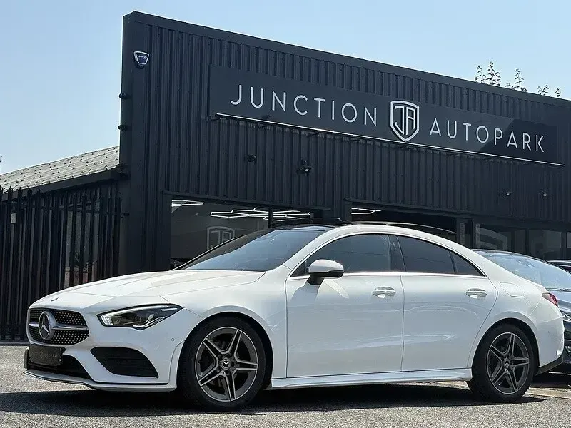 Used Mercedes CLA180 AMG Line Premium Plus 136 HP (100 kW) 2021 White Coupe