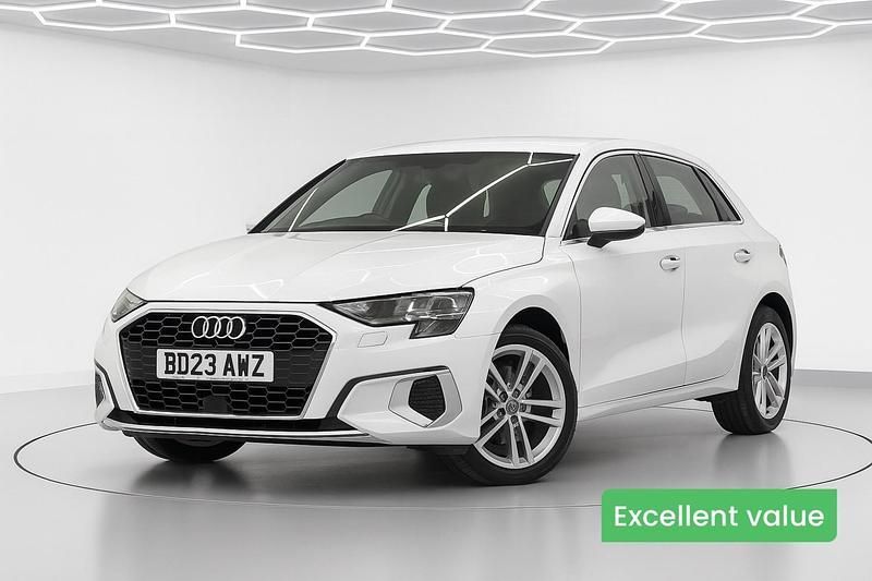 White Used 2023 Audi A3 Sportback Sport Hatchback | £17,495 (Good price) - Image 1/4