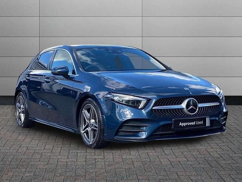 Denim blue Used 2019 Mercedes A200 AMG Line Premium Plus Hatchback | £19,990 (A bit pricey) - Image 1/4