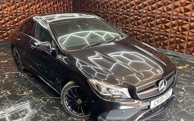 Used Mercedes CLA220 AMG line 170 HP (125 kW) 2019 Black Coupe