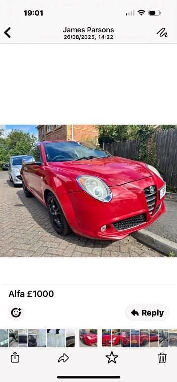Used Alfa Romeo MiTo Distinctive 2011 Red Hatchback