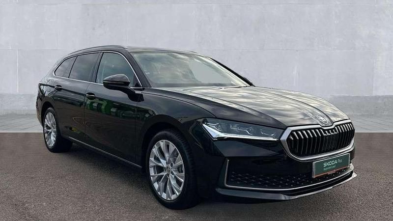 Midnight black metallic Used 2024 Skoda Superb SE L Estate | £31,250 (Expensive) - Image 1/4