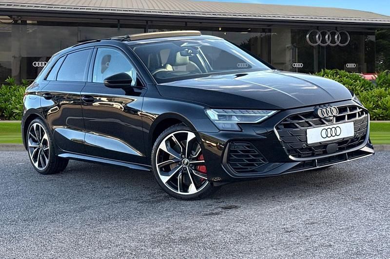 Black New 2025 Audi S3 Sportback Black Edition Hatchback | £46,290 (Expensive) - Image 1/4