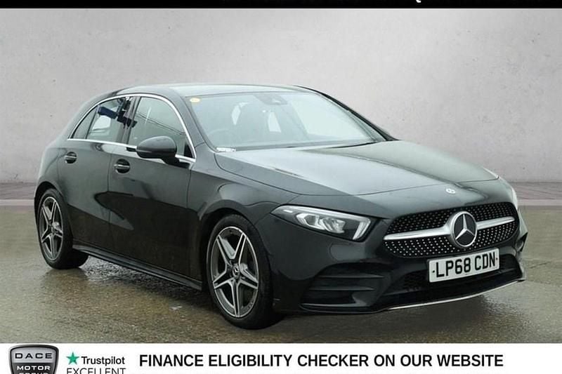 Used Mercedes A250 AMG line 224 HP (164 kW) 2019 Black Hatchback