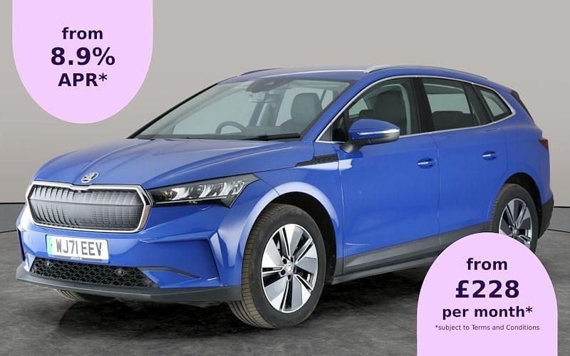 Blue Used 2021 Skoda Enyaq iV ecoSuite SUV | £17,538 (Fair price) - Image 1/2