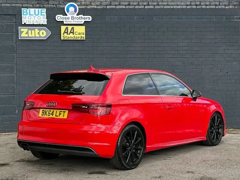 Used Audi A3 S-Line 140 HP (102 kW) 2014 Red Hatchback
