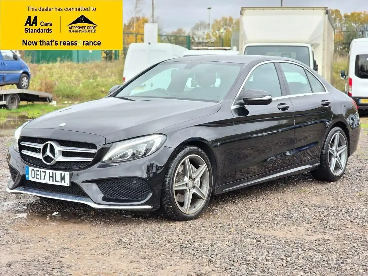 Używany Mercedes C220 AMG line 170 KM (125 kW) 2017 Czarny Sedan/Limuzyna