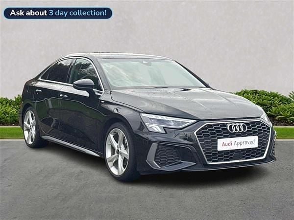 Black Used 2023 Audi A3 S-Line Sedan | £22,490 (Fair price) - Image 1/4