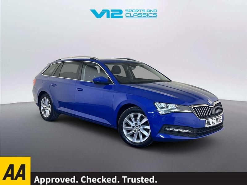 Used Skoda Superb SE Technology 150 HP (110 kW) 2020 Blue Estate