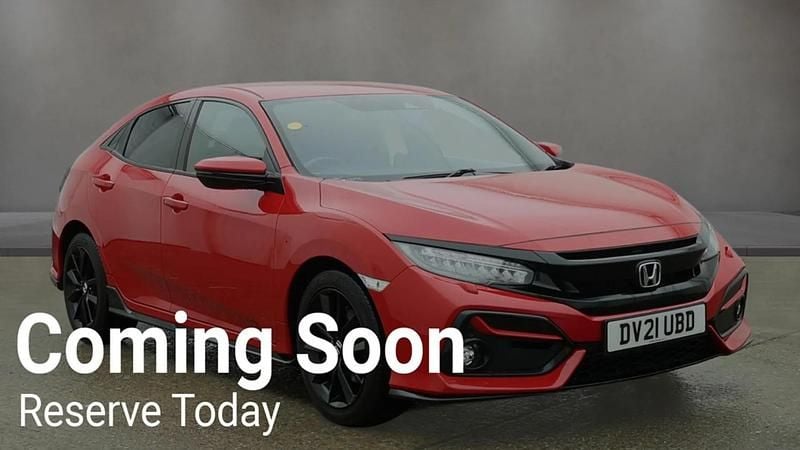Used Honda Civic Sport 182 HP (133 kW) 2021 Red Hatchback