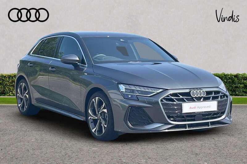 Grey New 2025 Audi A3 S-Line Hatchback | £34,115 (Expensive) - Image 1/4