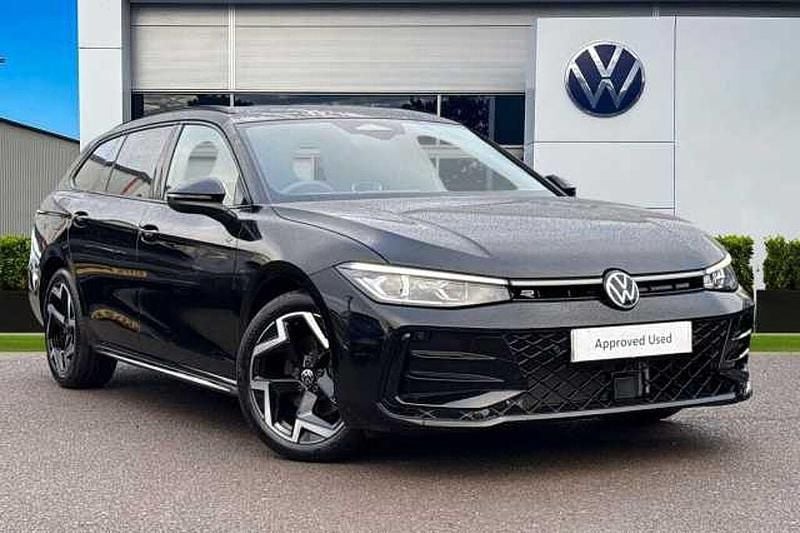 Black New 2025 VW Passat R-line Estate | £32,989 (Super price) - Image 1/4