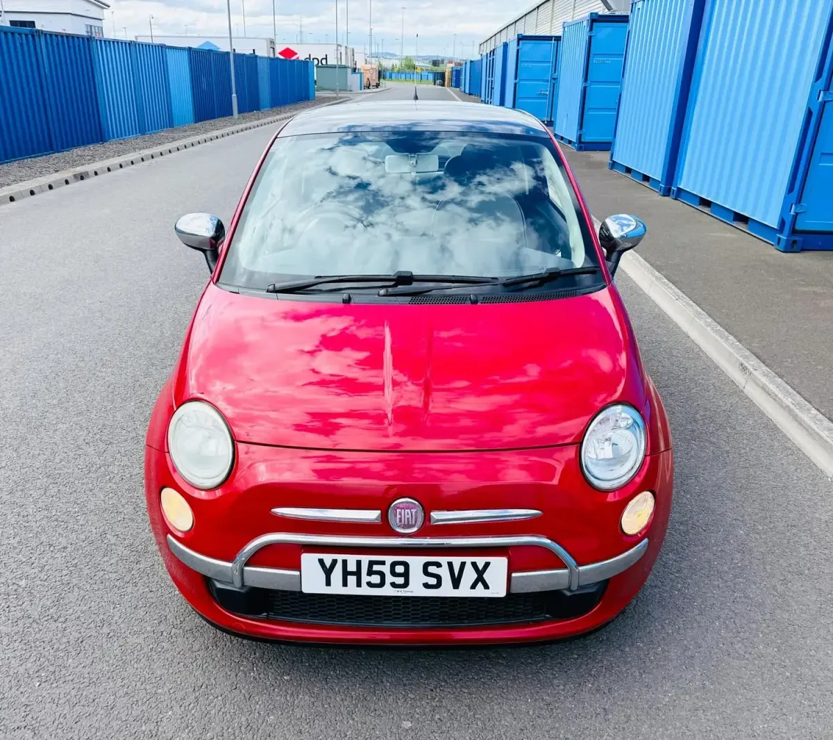 Second-hand Fiat 500 Lounge 69 CP (50 kW) 2009 Roșu Cabrio