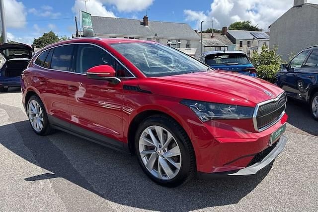 Velvet red metallic Used 2022 Skoda Enyaq iV ecoSuite SUV | £24,995 (Fair price) - Image 1/4