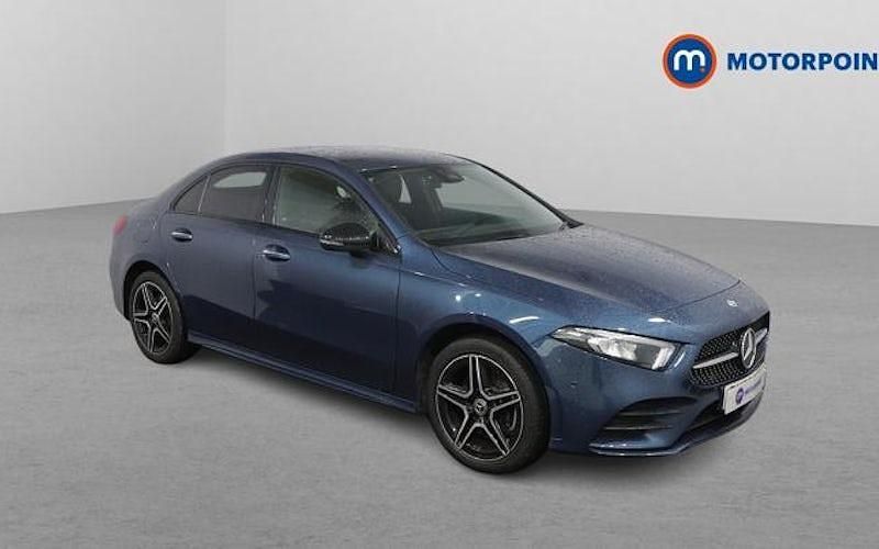 Blue Used 2022 Mercedes A250 AMG Line Premium Sedan | £19,499 (Fair price) - Image 1/4