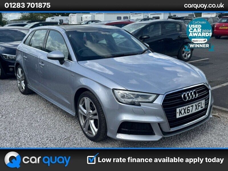 Silver Used 2017 Audi A3 Sportback S-Line Hatchback | £12,495 (Fair price) - Image 1/2