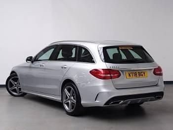 Used Mercedes C220 AMG line 170 HP (125 kW) 2018 Silver Estate