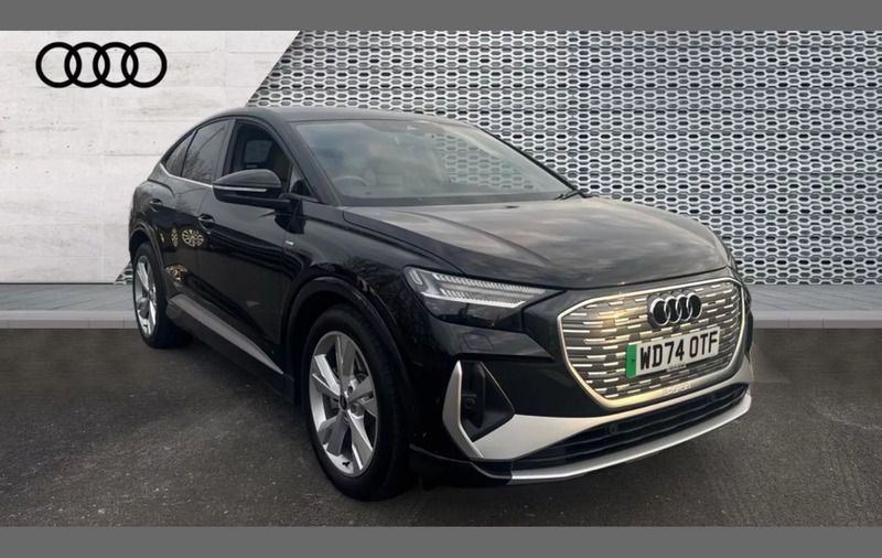 Black Used 2024 Audi Q4 Sportback e-tron S-Line SUV | £35,390 - Image 1/4