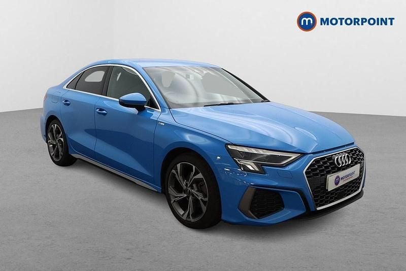 Blue Used 2023 Audi A3 S-Line Sedan | £23,149 (Fair price) - Image 1/4
