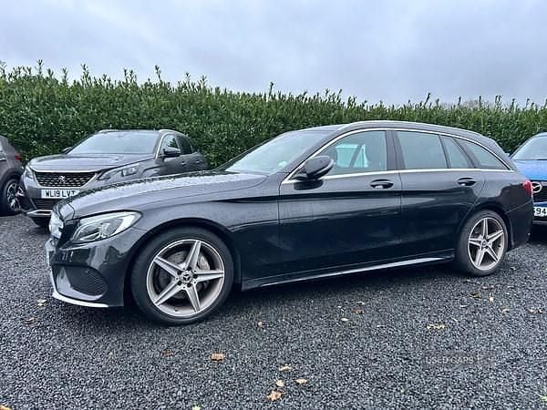 Black Used 2018 Mercedes C220 AMG line Estate | £15,490 (Fair price) - Image 1/1