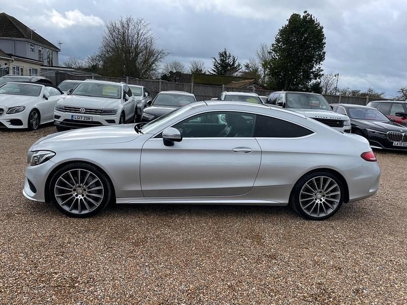 Used Mercedes C220 AMG Line Premium 170 HP (125 kW) 2016 Silver Coupe