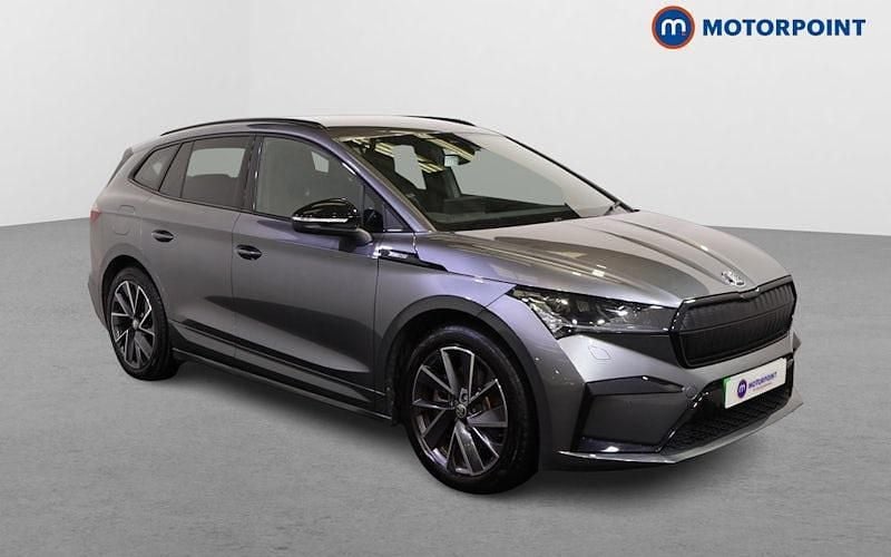 Grey Used 2023 Skoda Enyaq iV SportlinePlus SUV | £29,749 (Fair price) - Image 1/4
