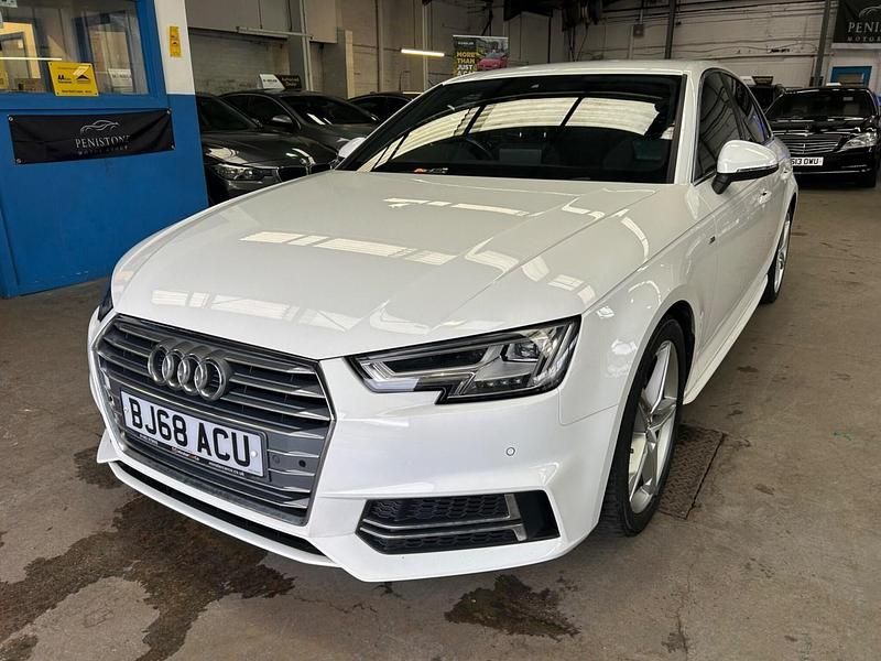 Used Audi A4 S-Line 150 HP (110 kW) 2018 White Sedan