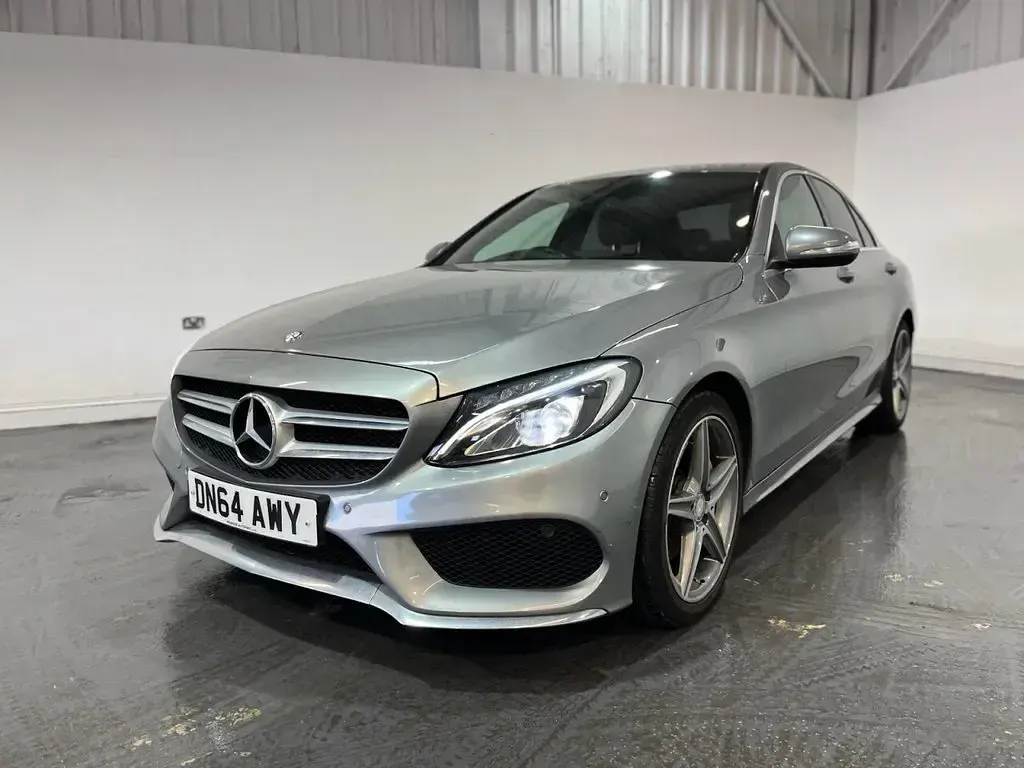 Begagnad Mercedes C220 AMG line 170 HK (125 kW) 2014 Silver Sedan