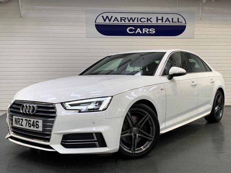White Used 2018 Audi A4 S-Line Sedan | £12,195 (Fair price) - Image 1/2