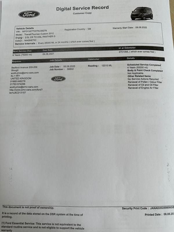 Grey Used 2022 Ford Transit Custom Limited Van | £24,990 (Fair price) - Image 1/2