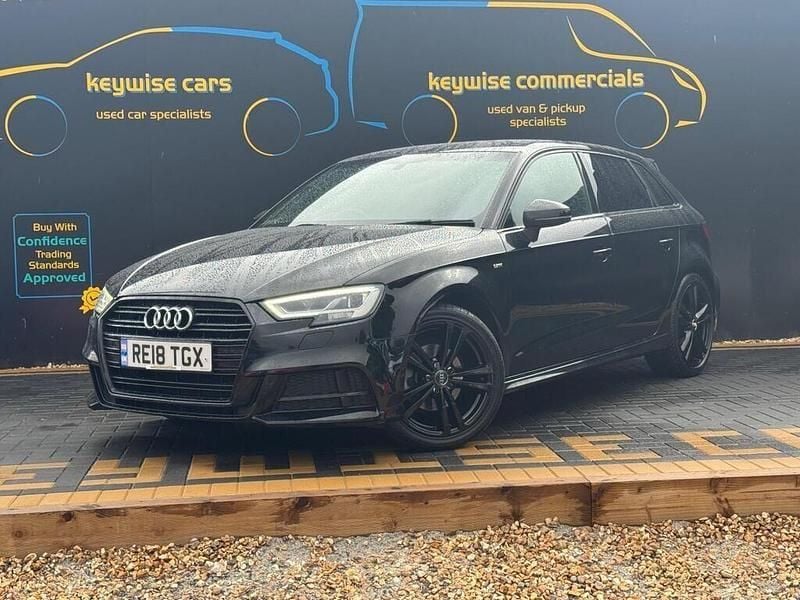 Black Used 2018 Audi A3 Sportback S-Line Hatchback | £15,490 (Fair price) - Image 1/4