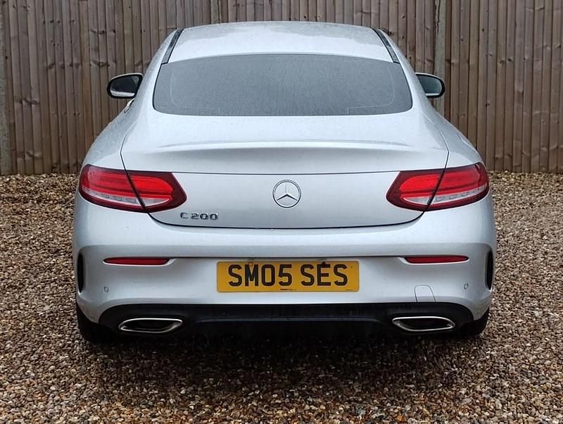 Used Mercedes C200 AMG line 198 HP (145 kW) 2019 Silver Coupe