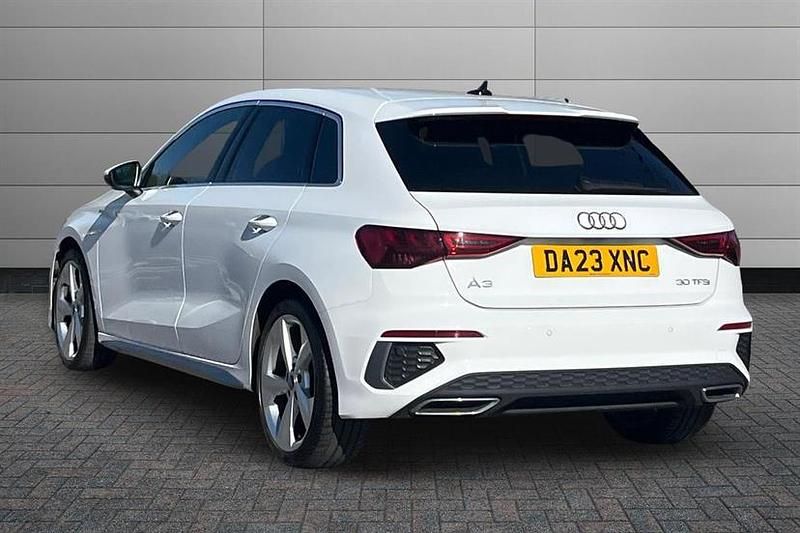 Used Audi A3 S-Line 110 HP (80 kW) 2023 White Sedan