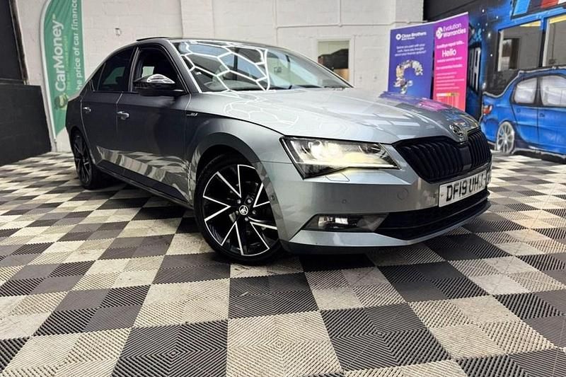 Used Skoda Superb SportLine 150 HP (110 kW) 2019 Grey Hatchback