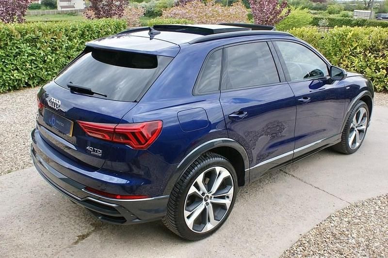 Begagnad Audi Q3 Advanced 200 HK (147 kW) 2021 Blå SUV