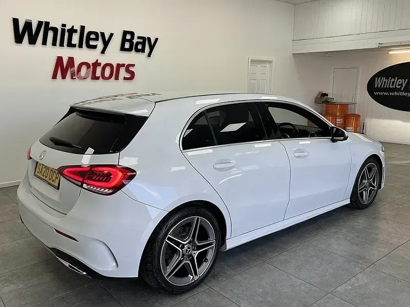 Used Mercedes A200 AMG line 163 HP (119 kW) 2020 White Hatchback