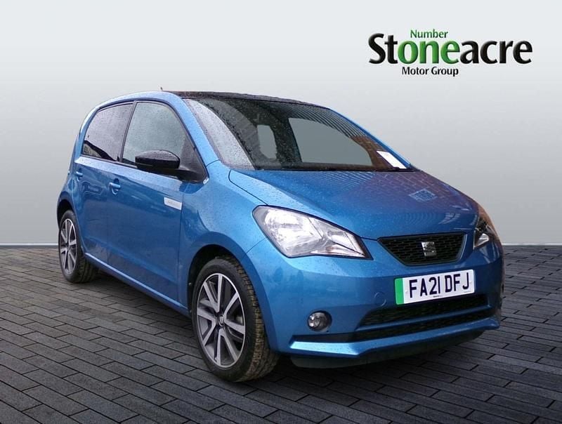 Used Seat Mii Electric 61 kW (83 HP) 2021 Blue Hatchback