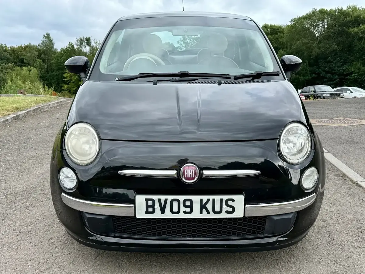 Used Fiat 500 Lounge 69 HP (50 kW) 2009 Black Cabriolet