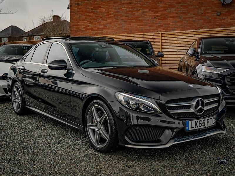 Used Mercedes C220 AMG Line Premium Plus 170 HP (125 kW) 2015 Black Sedan