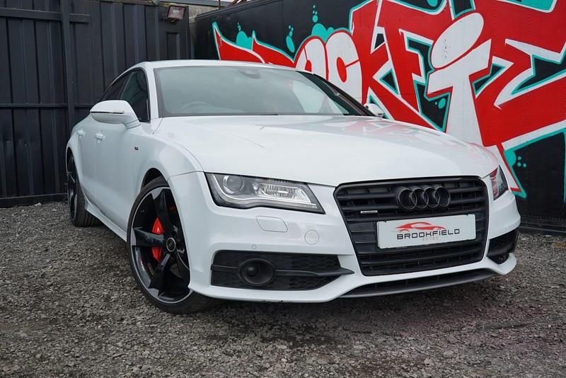 Used Audi A7 Sportback Black Edition 313 HP (230 kW) 2014 White Hatchback