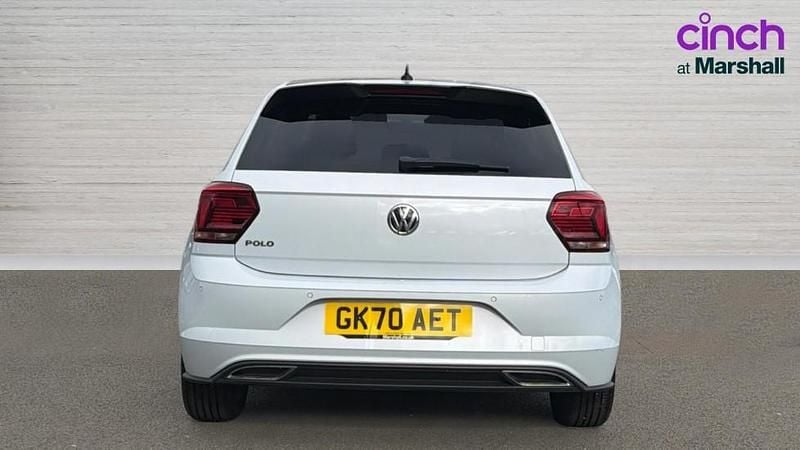 Used VW Polo R-line 115 HP (84 kW) 2020 White silver metallic black Hatchback