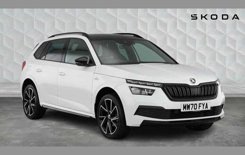 Used Skoda Kamiq Monte Carlo 150 HP (110 kW) 2020 Moon white metallic SUV