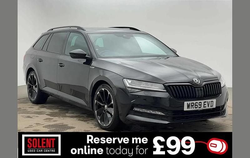 Black Used 2020 Skoda Superb SportlinePlus Estate | £16,990 (Good price) - Image 1/3