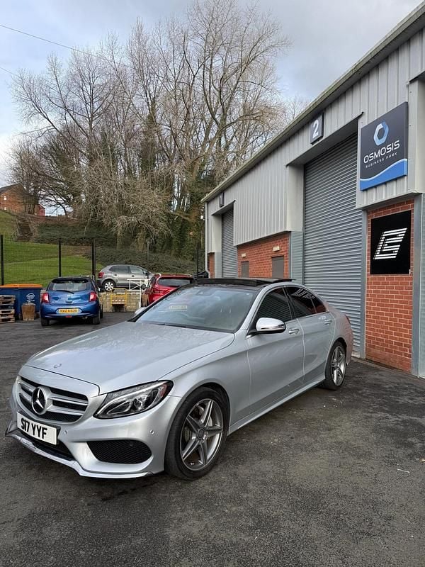 Used Mercedes C220 AMG Line Premium Plus 2014 Silver Sedan