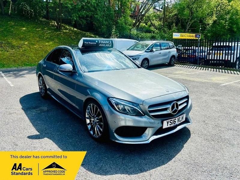 Used Mercedes C220 AMG Line Premium Plus 170 HP (125 kW) 2016 Silver Sedan
