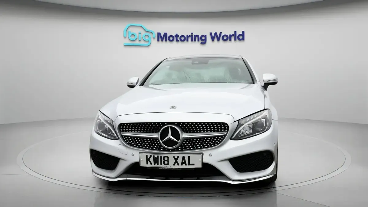 Used Mercedes C250 AMG line 204 HP (150 kW) 2018 Silver Coupe