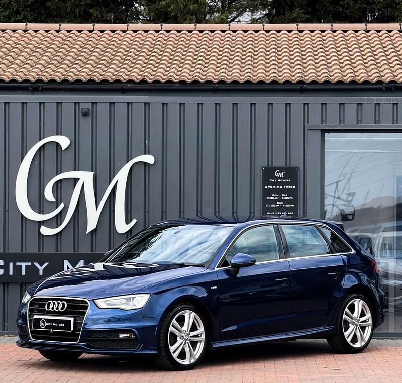 Used Audi A3 Sportback S-Line 2014 Blue Hatchback