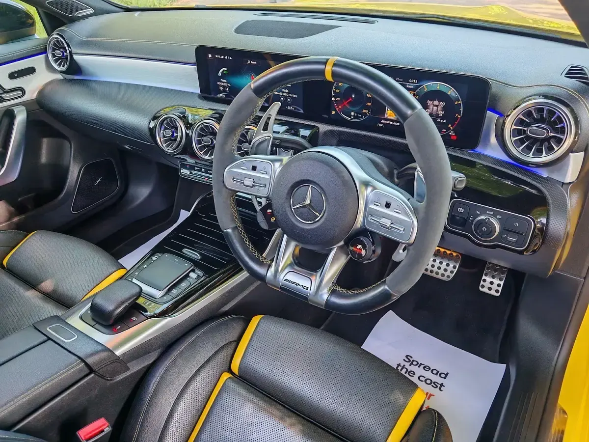 Used Mercedes A45 AMG AMG 421 HP (309 kW) 2021 Yellow Hatchback